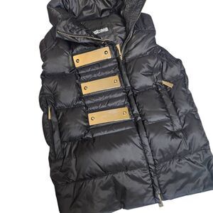 Roberto Cavalli Just Vest Womens 40 Small Medium Down Puffer Sleeveless Jacket B